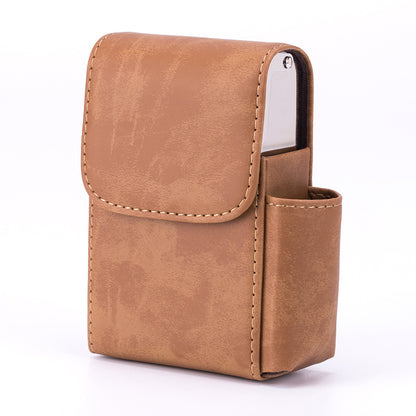 Stainless Steel Cigarette Box with Integrated Lighter