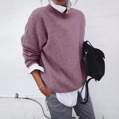 Womens Knitted Pullover Sweatshirt