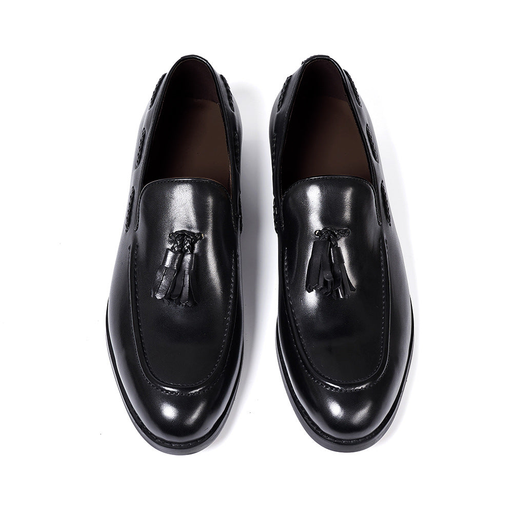 Mens Genuine Leather Tassel Loafers