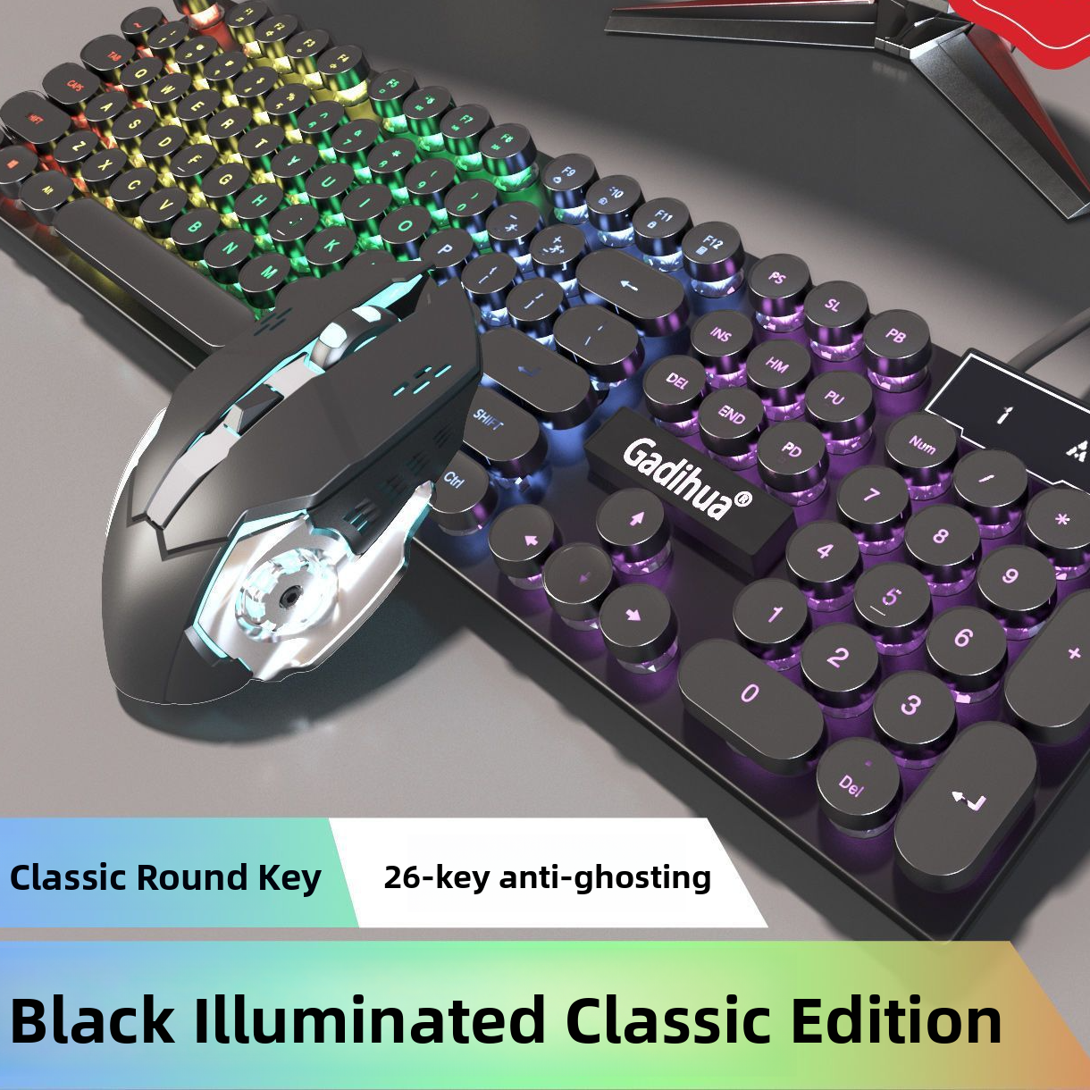 Mechanical Feel Gaming Keyboard and Mouse Set