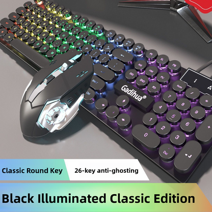 Mechanical Feel Gaming Keyboard and Mouse Set