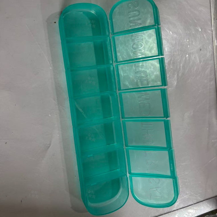 7 Compartment Portable Pill Organizer Box
