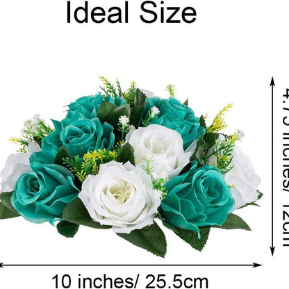 Simulated Rose Ball Decorative Floral Ornament