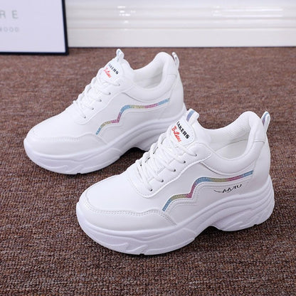 Womens Leather Casual Sneakers