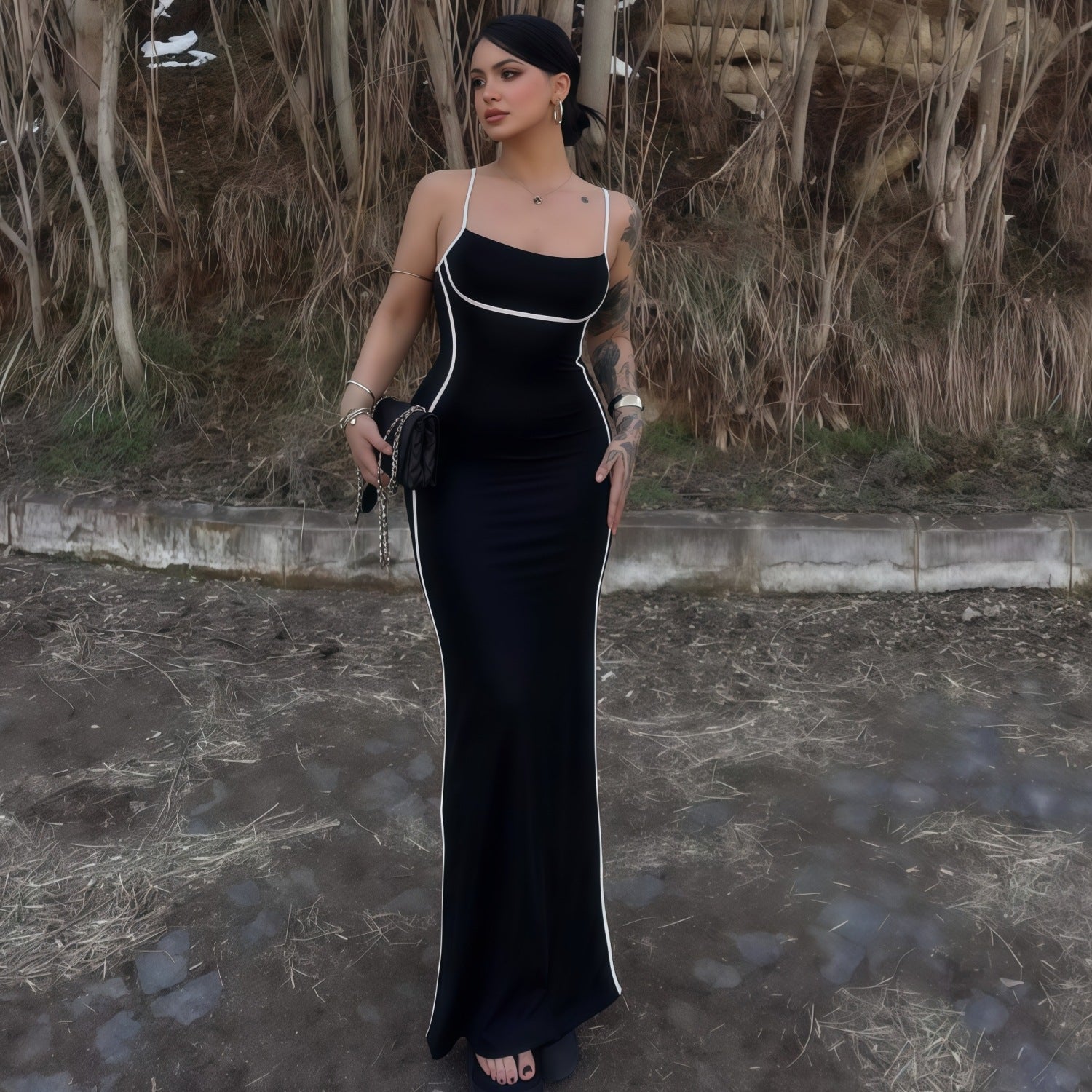 Adjustable Strap Bodycon Dress