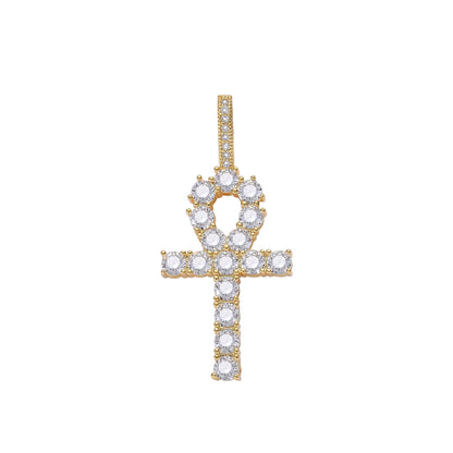 Men's zirconium cross pendant necklace