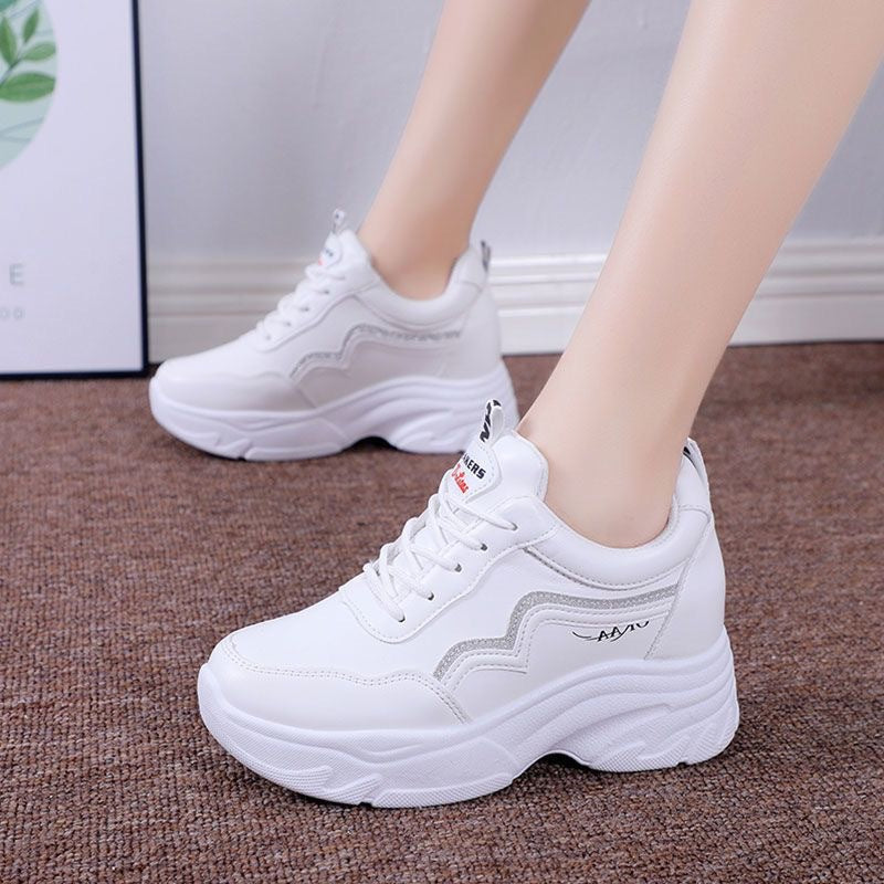 Womens Leather Casual Sneakers