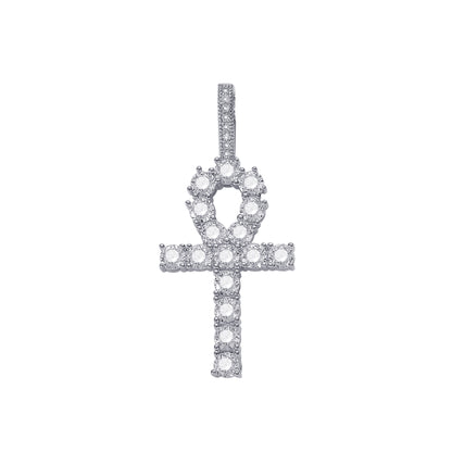 Men's zirconium cross pendant necklace