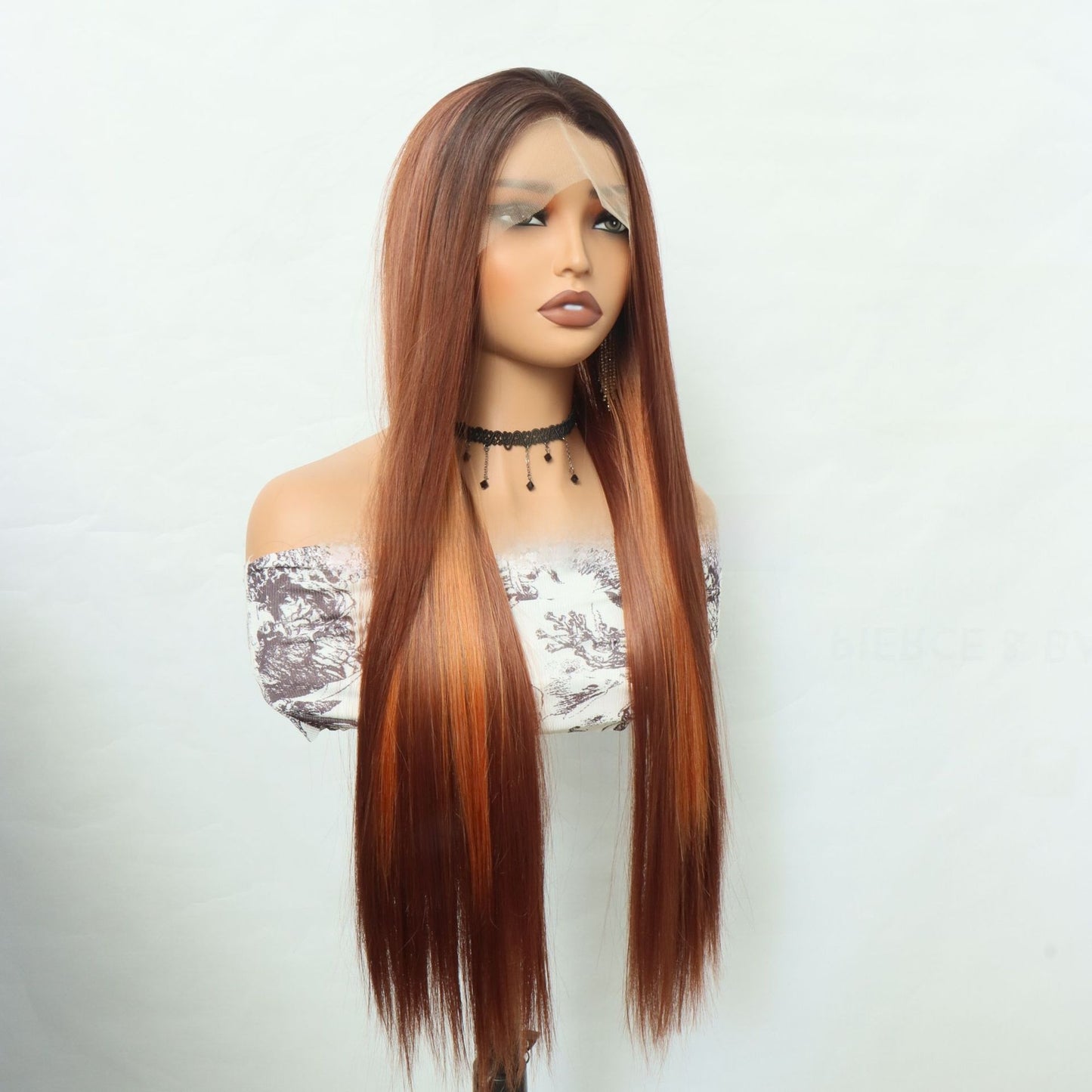 Brown Gradient Lace Front Synthetic Wig