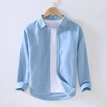 Mens Breathable Linen Cotton Shirt