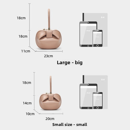 Women's Genuine Leather Dumpling Shoulder Bag