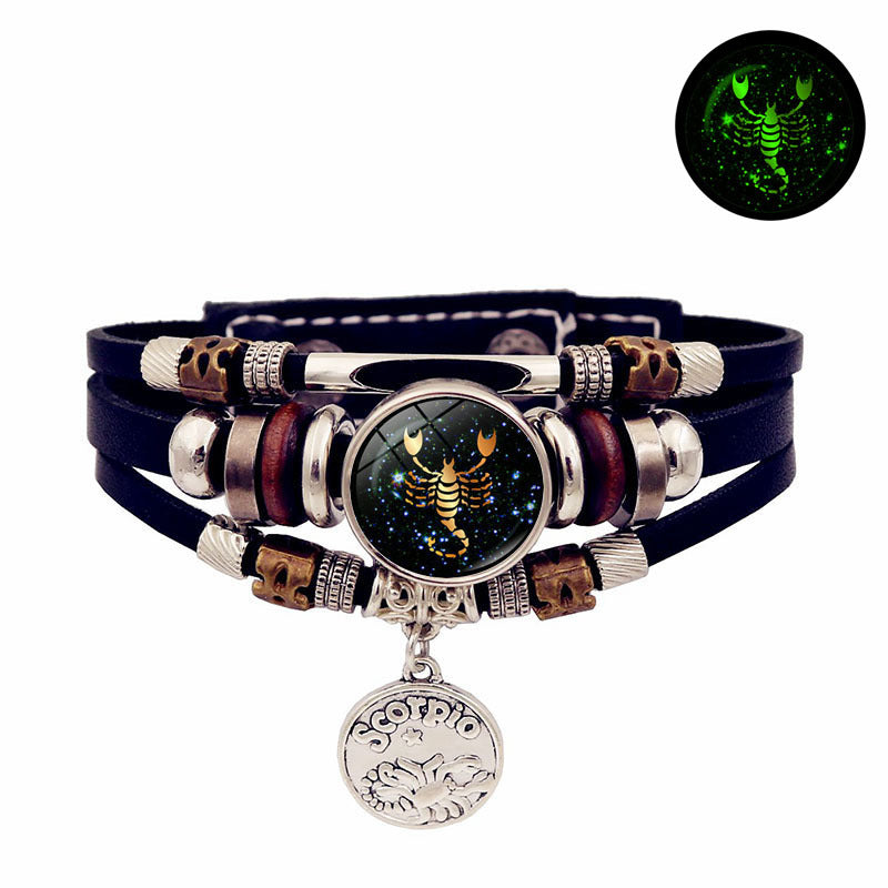 Luminous Constellation Adjustable Leather Bracelet