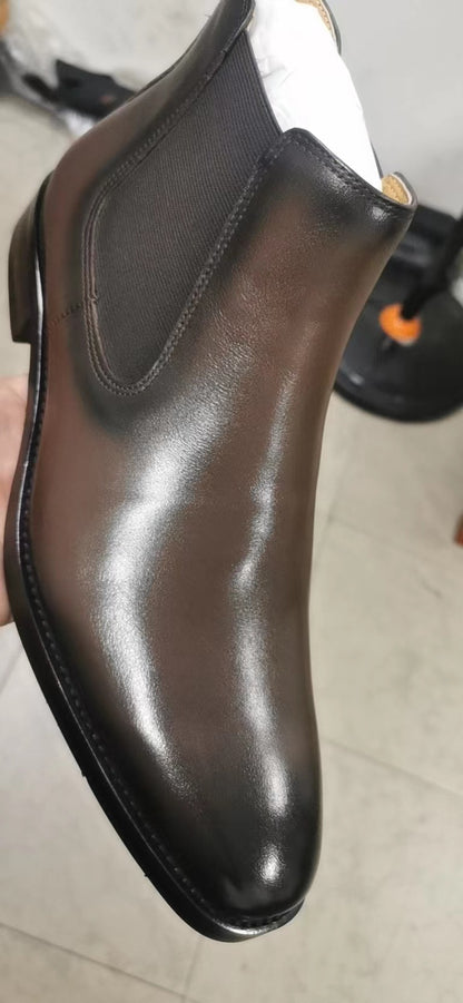 Mens Genuine Leather Chelsea Boots