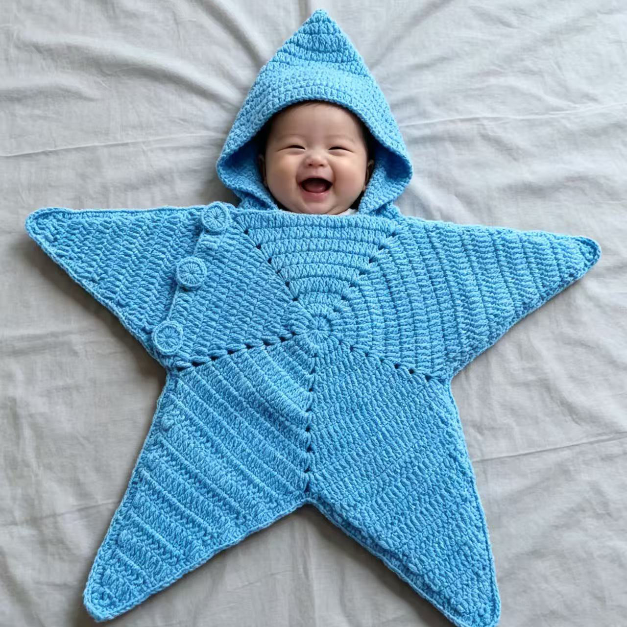 Baby Star Crochet Knit Suit