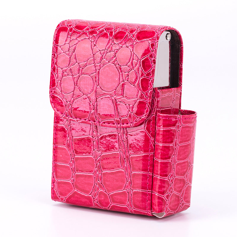 Stainless Steel Cigarette Box with Integrated Lighter