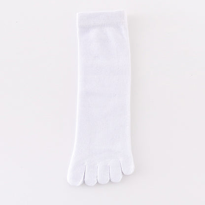 Five-Finger Socks for Men, Summer Thin Style, Pure Cotton, Mid-Calf Sports Socks