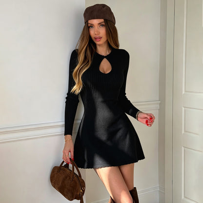 Women's Long Sleeve Lace A-Line Dress