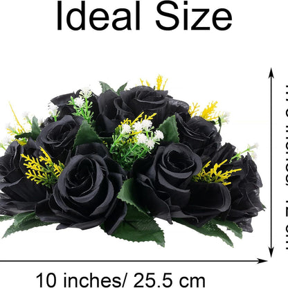 Simulated Rose Ball Decorative Floral Ornament