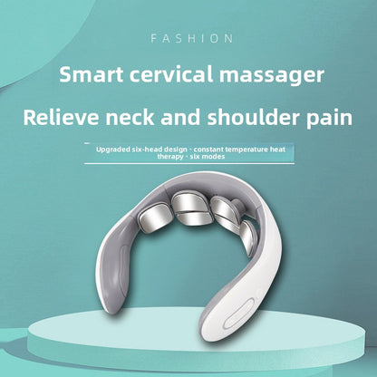 Portable Cervical Massager with Heat and Electrotherapy