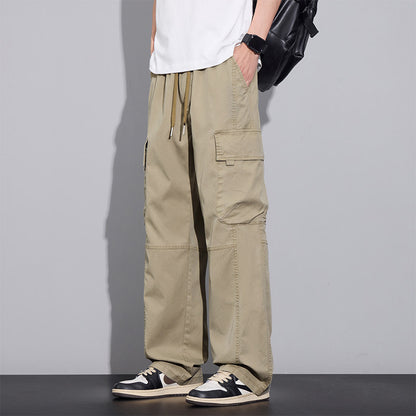 Summer Ice Silk Casual Cargo Pants for Men