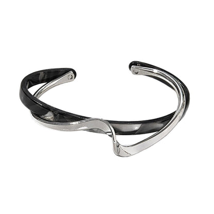 Eco-Friendly Imitation Mother-of-Pearl Open Alloy Bracelet