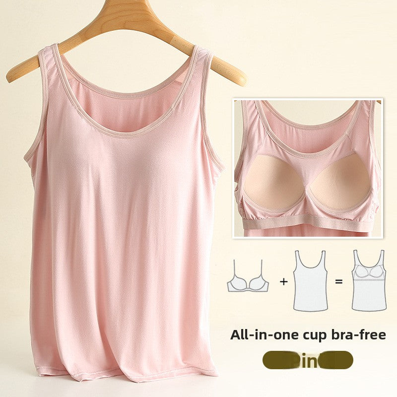 Camisole with built-in chest pads