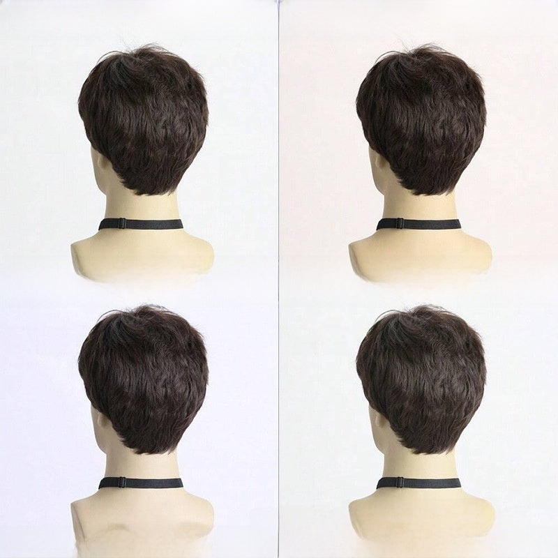 Men Short Curly Synthetic Wig