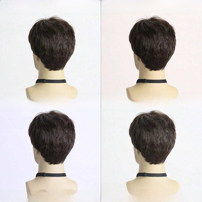 Men Short Curly Synthetic Wig