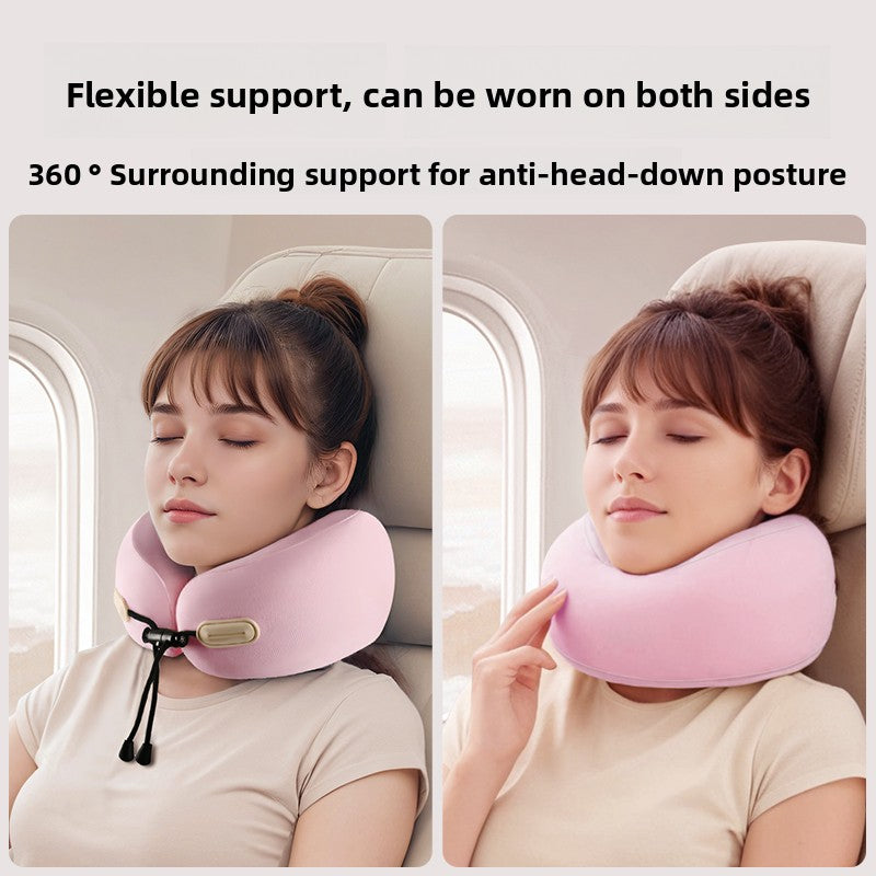 Foldable U-Shaped Travel Pillow with Memory Foam