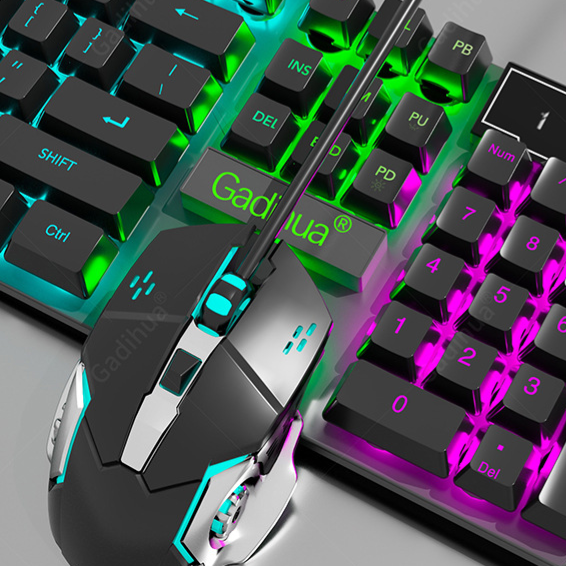 Mechanical Feel Gaming Keyboard and Mouse Set