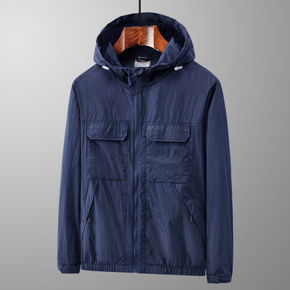 Mens Sun Protection Hooded Jacket
