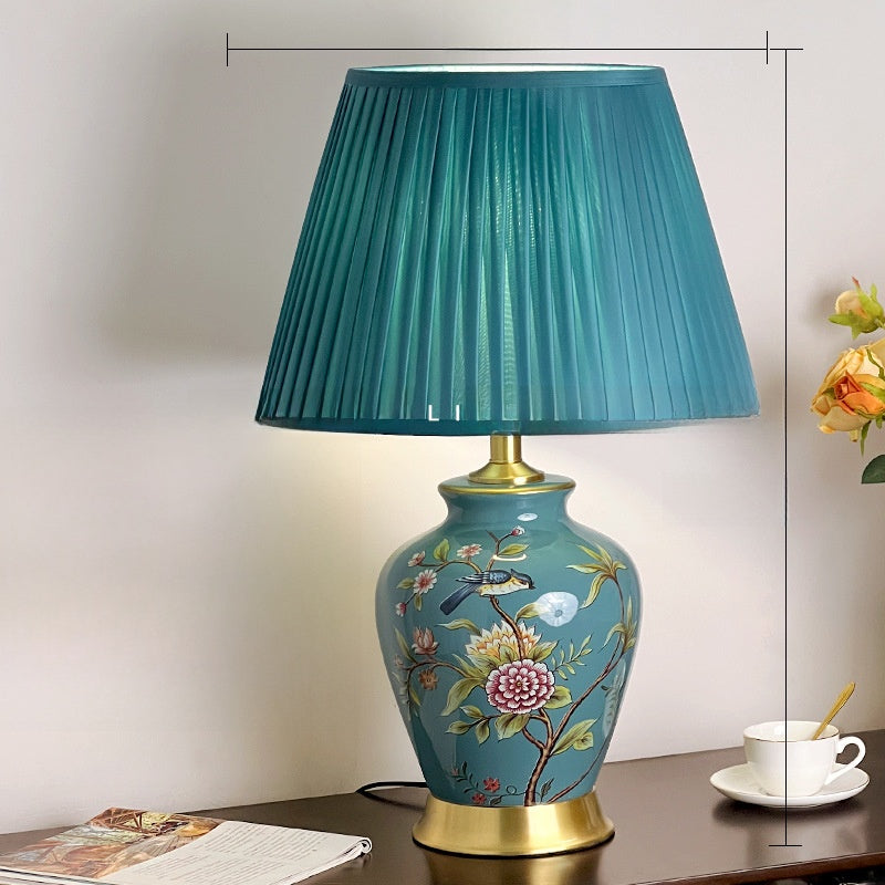 Copper ceramic table lamp