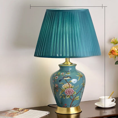 Copper ceramic table lamp