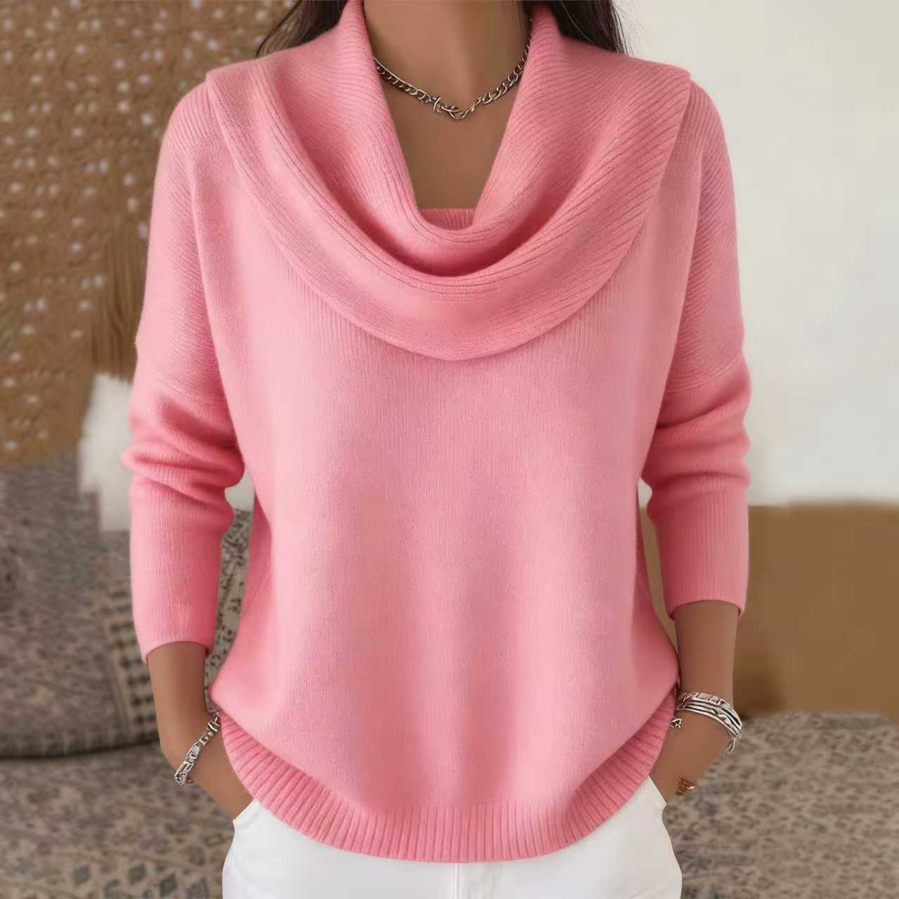 Womens Long Sleeve Pullover Sweater