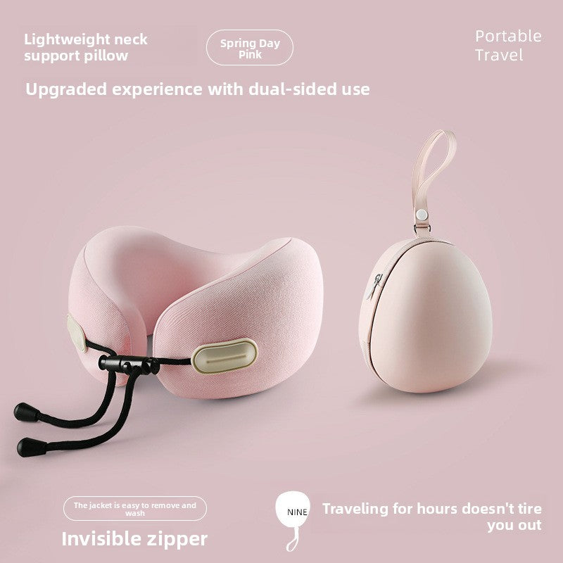 Foldable U-Shaped Travel Pillow with Memory Foam