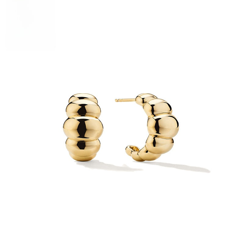 Geometric Twisted Stud Earrings