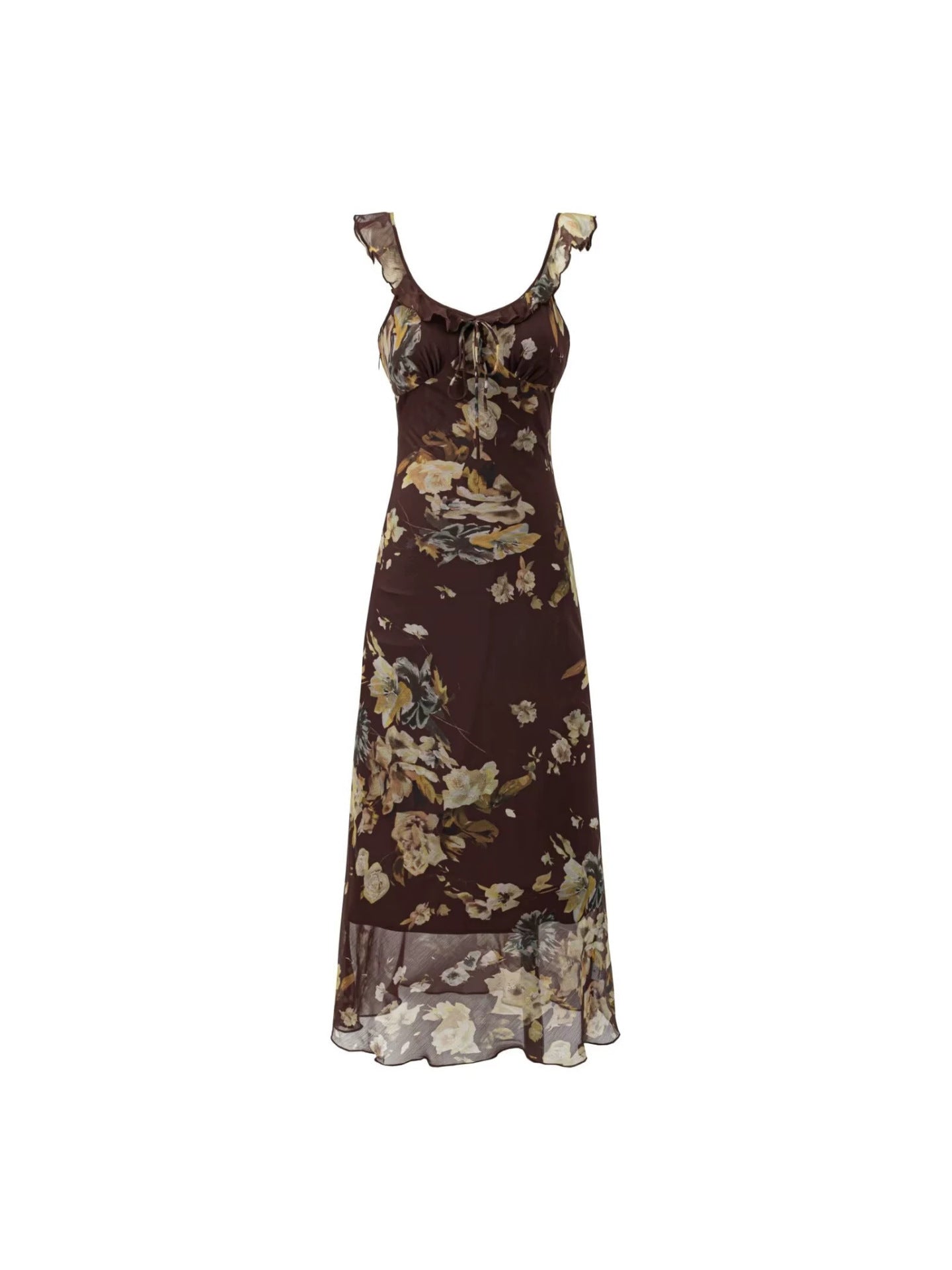 Floral Print Chiffon Dress