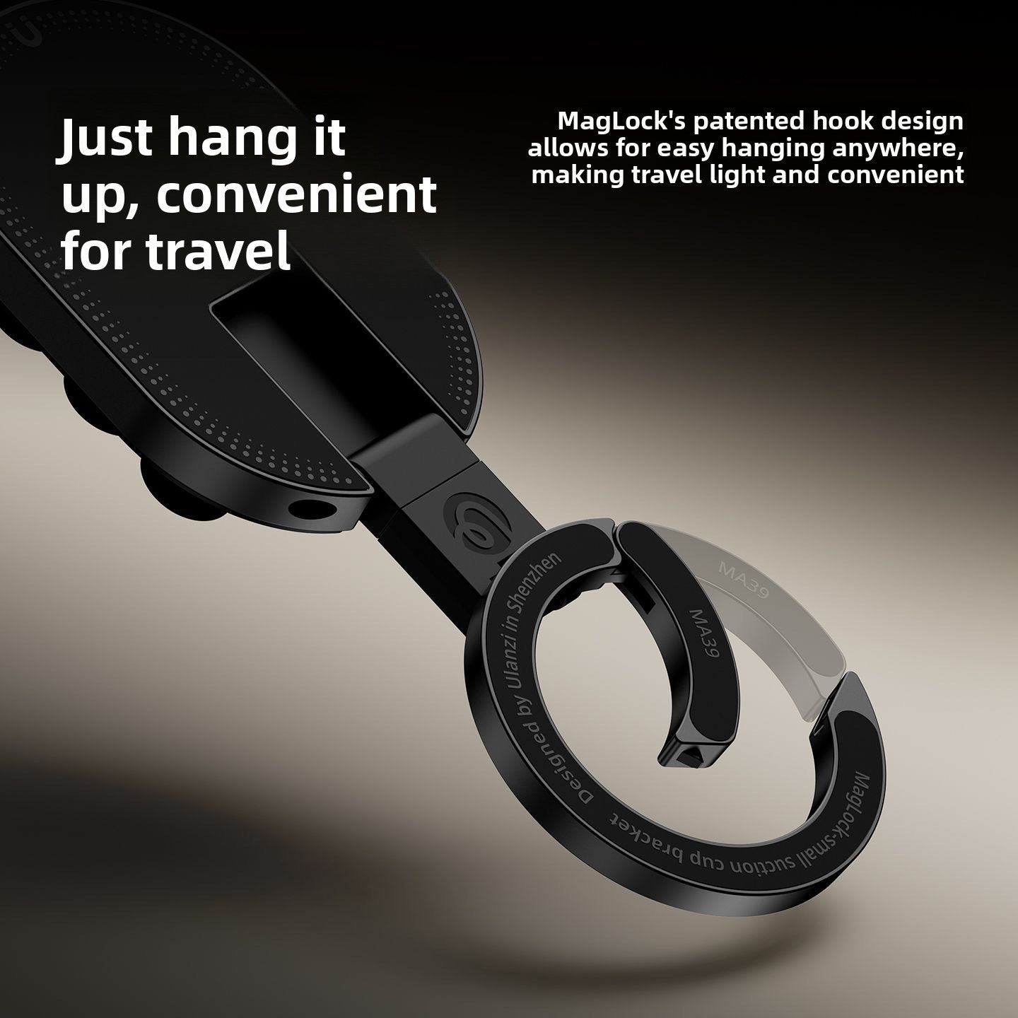 Magnetic suction phone holder folding Maglock double head suction cup