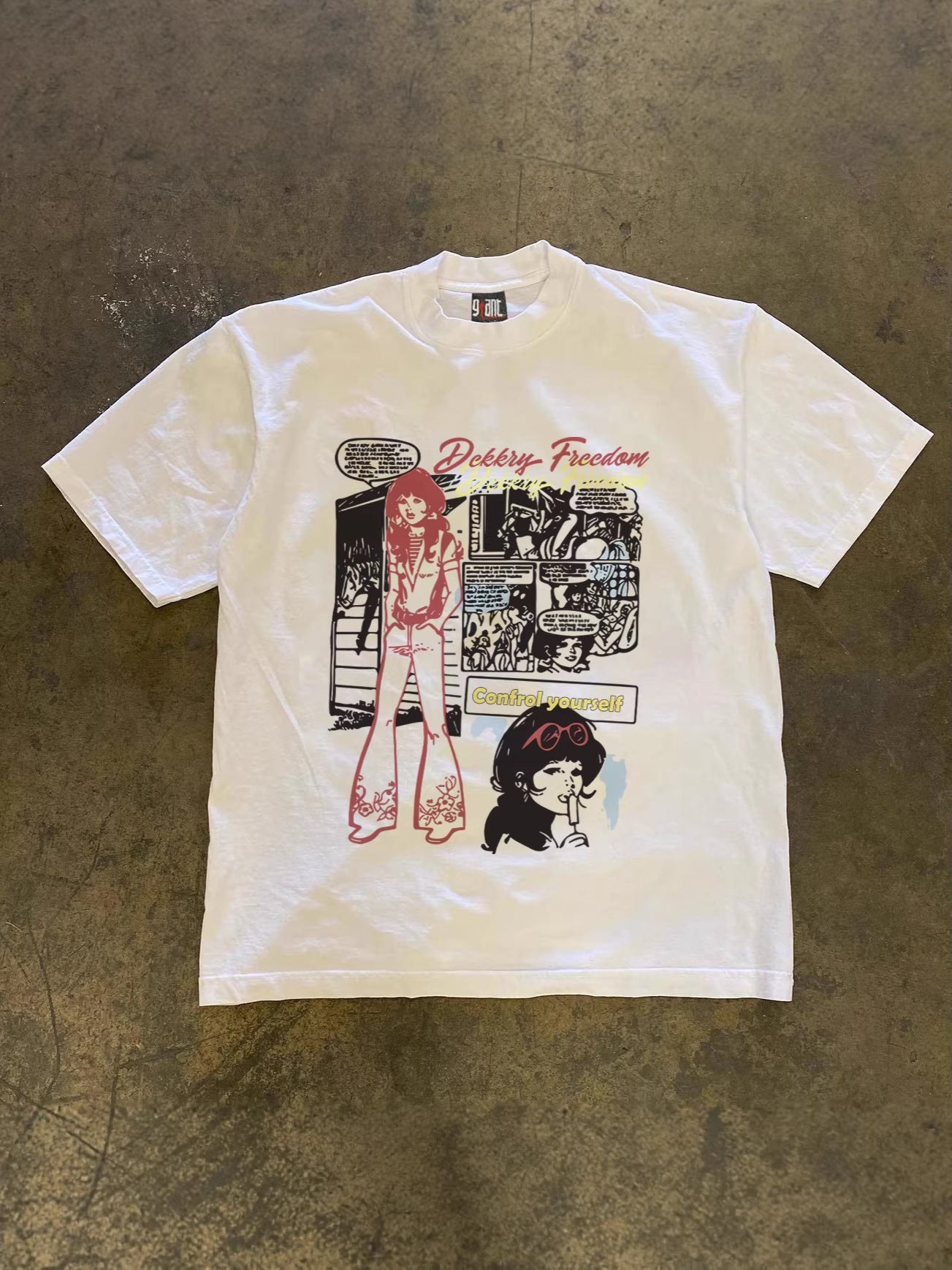 Oversize Geometric Print Cotton T-Shirt