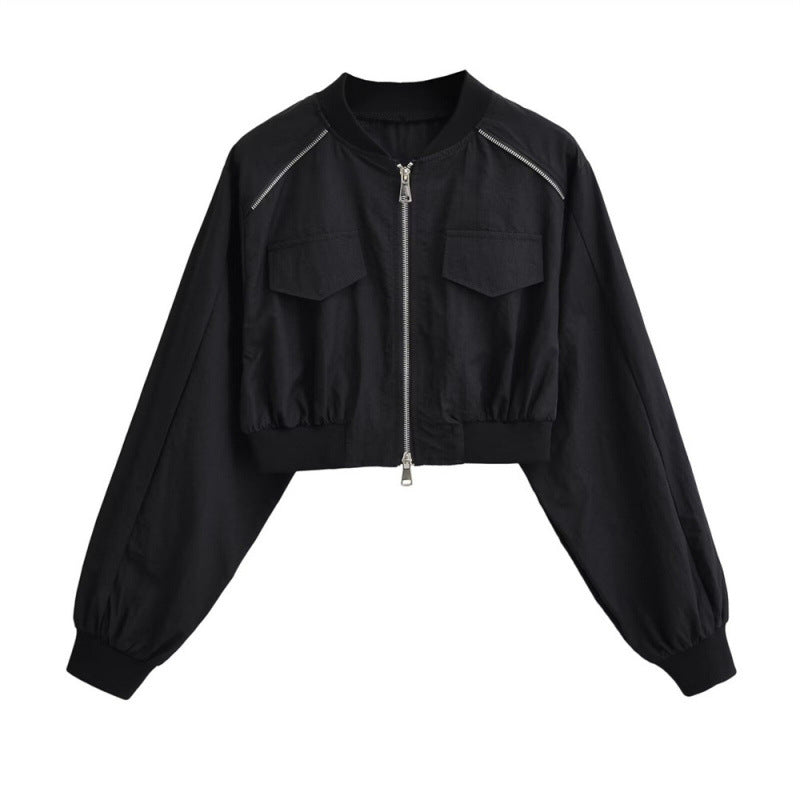 Double Zip Baseball Jacket Coat