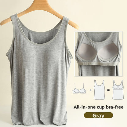 Camisole with built-in chest pads