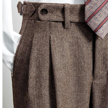 High Waist Wool Trousers