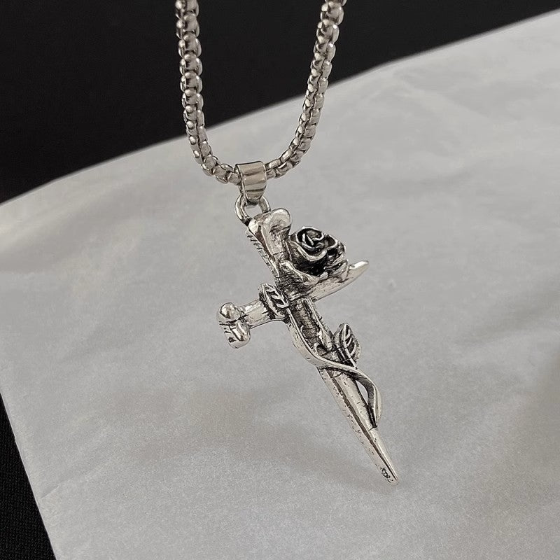 T-shirt pendant with titanium steel chain
