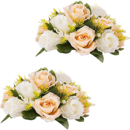 Simulated Rose Ball Decorative Floral Ornament