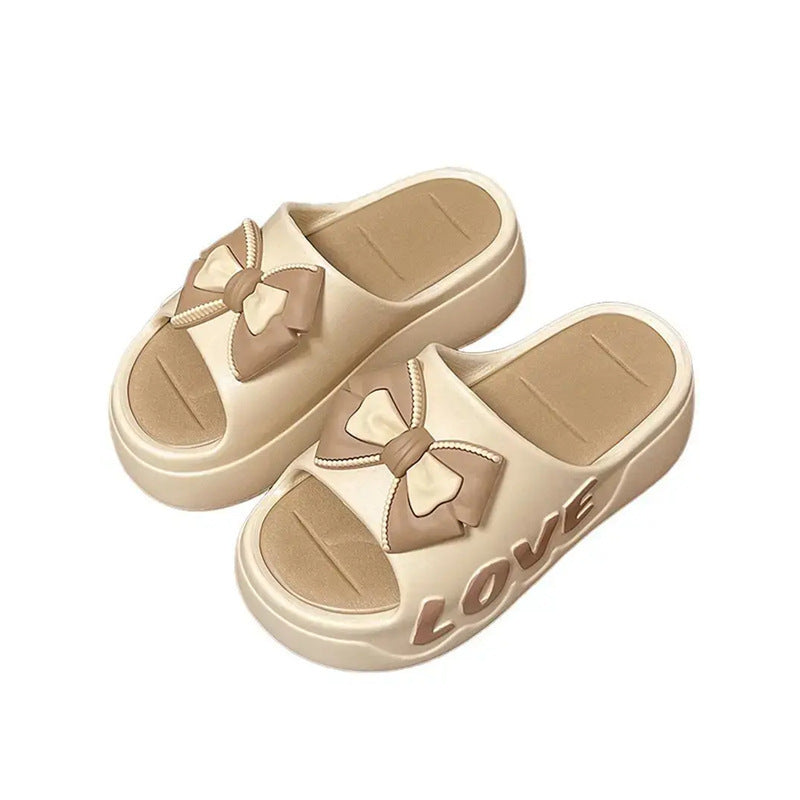 Womens Bow-Knot Non-Slip Slippers