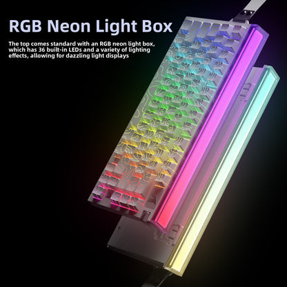 Mechanical keyboard with light box wired
