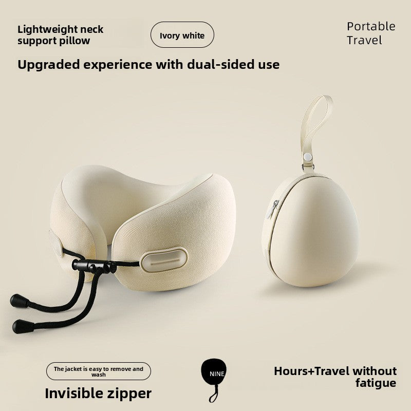 Foldable U-Shaped Travel Pillow with Memory Foam