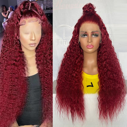 Long, curly lace front wig