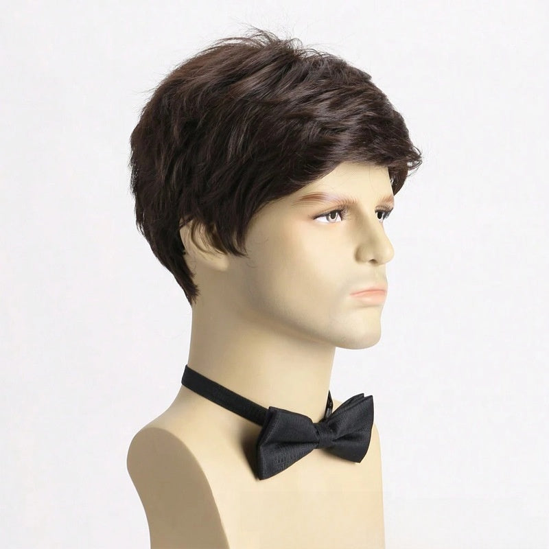 Men Short Curly Synthetic Wig