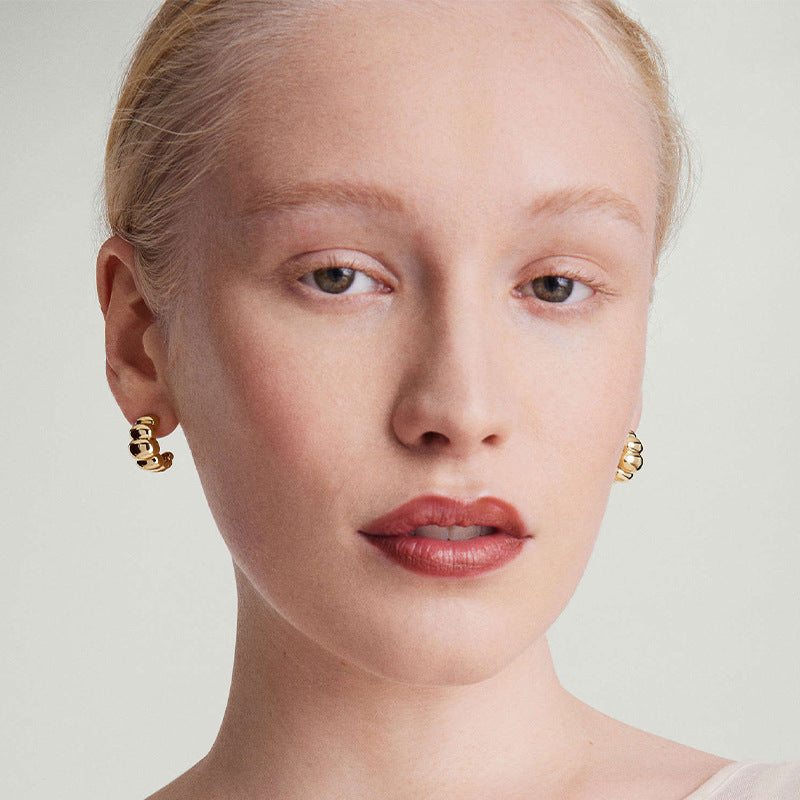 Geometric Twisted Stud Earrings